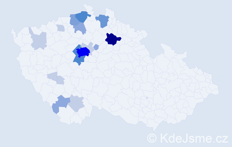 Příjmení: 'Mazáček', počet výskytů 49 v celé ČR
