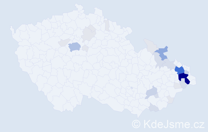 Příjmení: 'Platošová', počet výskytů 95 v celé ČR
