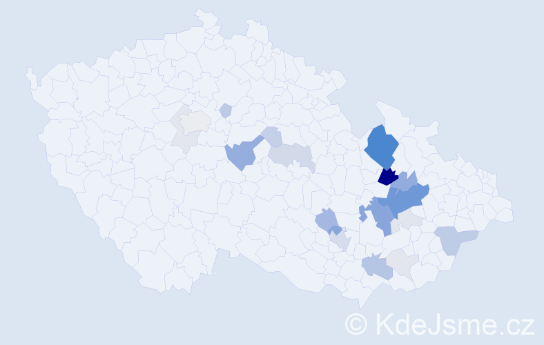 Příjmení: 'Talanda', počet výskytů 82 v celé ČR