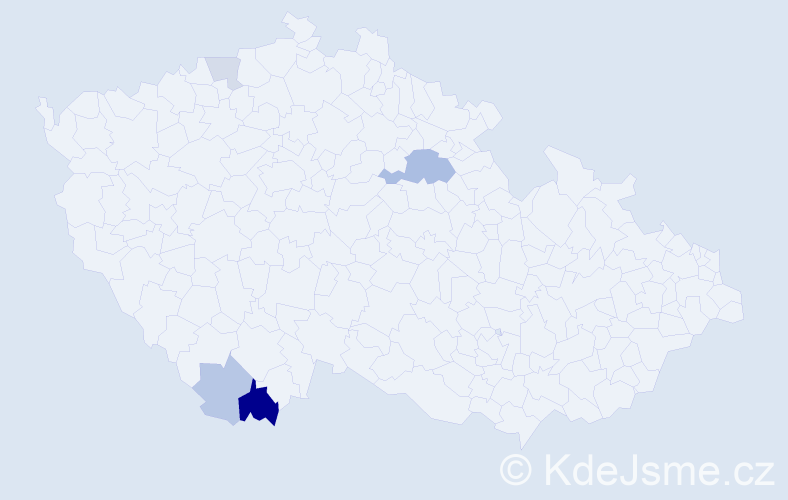 Příjmení: 'Krieschová', počet výskytů 9 v celé ČR