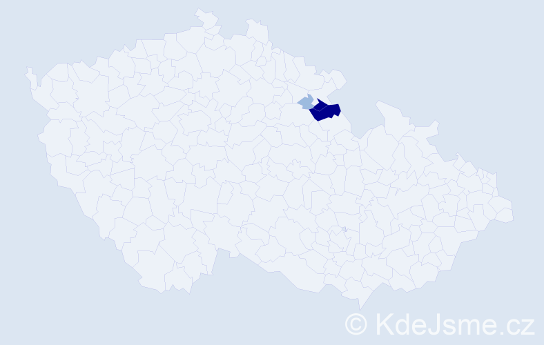 Příjmení: 'Mrštilová', počet výskytů 9 v celé ČR