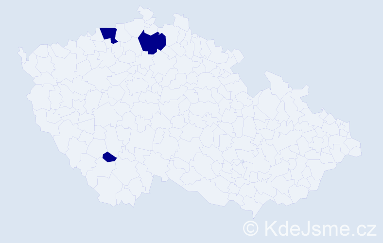 Příjmení: 'Senčuk', počet výskytů 3 v celé ČR