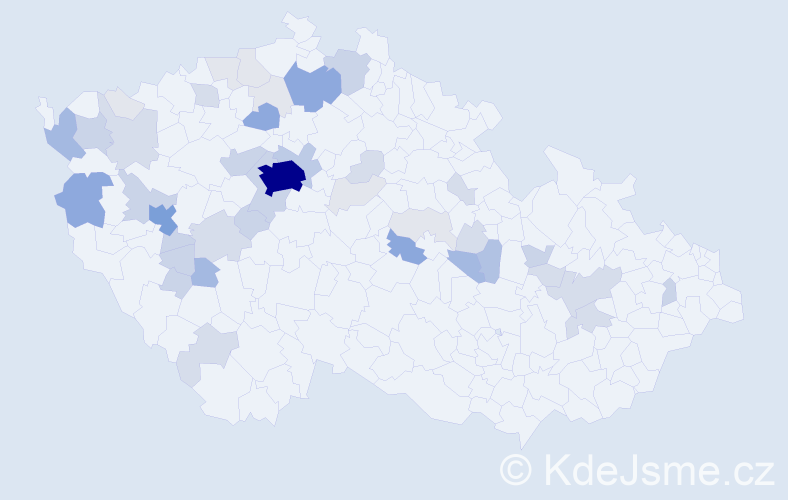 Příjmení: 'Pechr', počet výskytů 165 v celé ČR