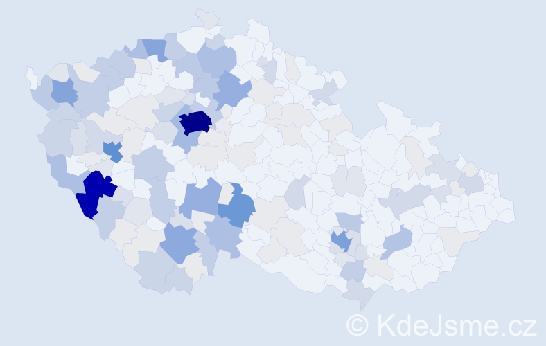 Příjmení: 'Mazanec', počet výskytů 543 v celé ČR