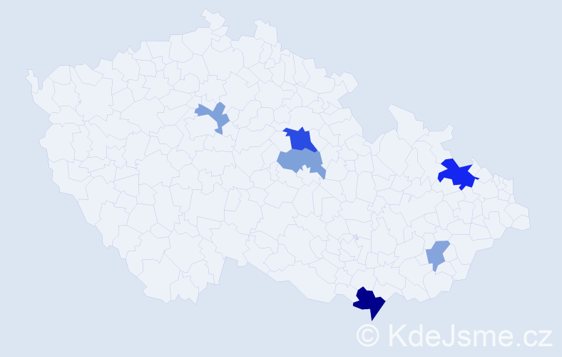 Příjmení: 'Barvičová', počet výskytů 12 v celé ČR