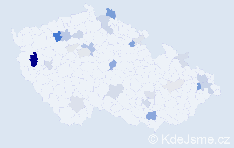 Příjmení: 'Berta', počet výskytů 74 v celé ČR