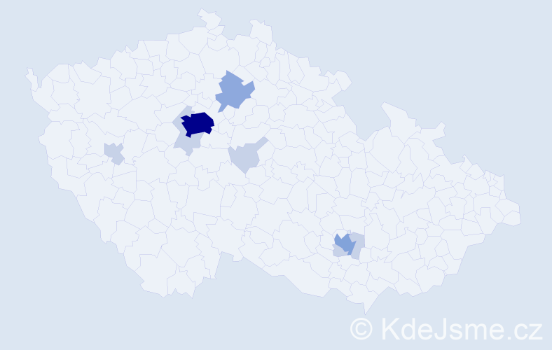 Příjmení: 'Haborets', počet výskytů 21 v celé ČR