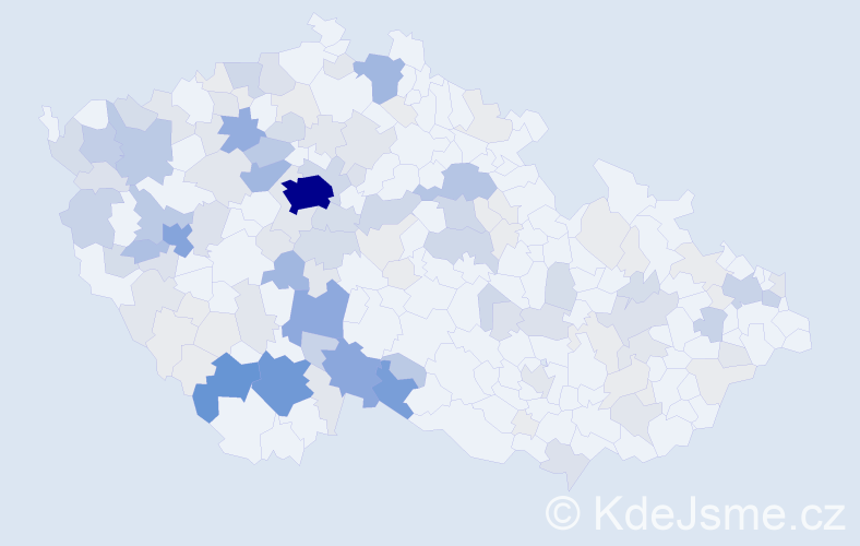 Příjmení: 'Hes', počet výskytů 485 v celé ČR