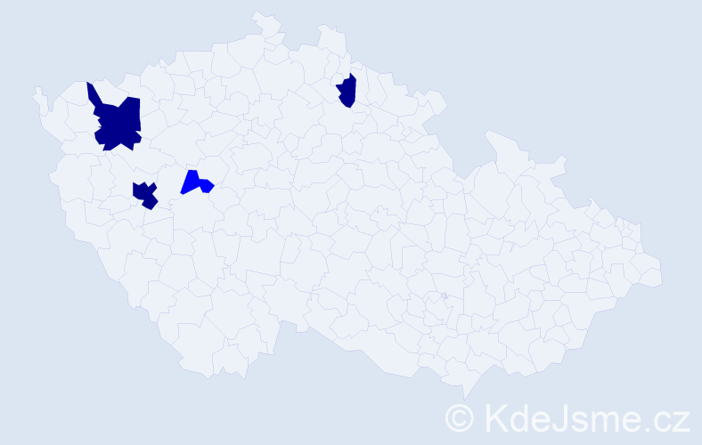 Příjmení: 'Hytha', počet výskytů 11 v celé ČR
