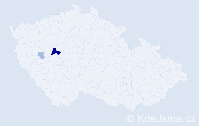 Příjmení: 'Korlová', počet výskytů 5 v celé ČR