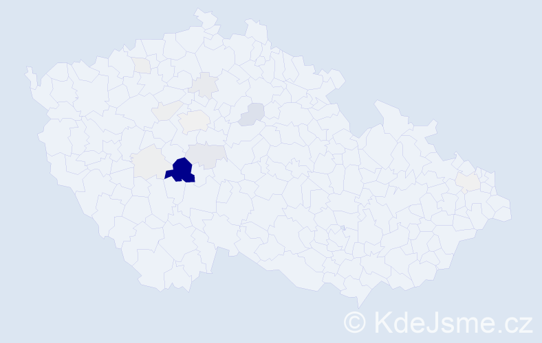Příjmení: 'Chlasták', počet výskytů 45 v celé ČR