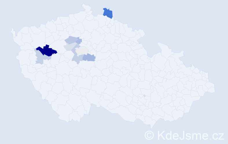 Příjmení: 'Priglová', počet výskytů 18 v celé ČR