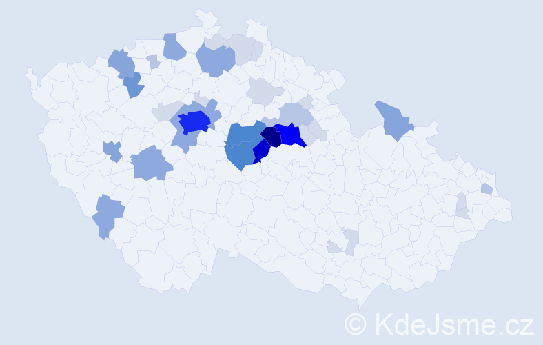 Příjmení: 'Loužilová', počet výskytů 127 v celé ČR