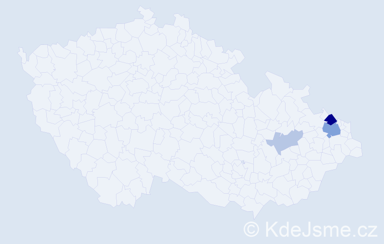 Příjmení: 'Manczal', počet výskytů 8 v celé ČR