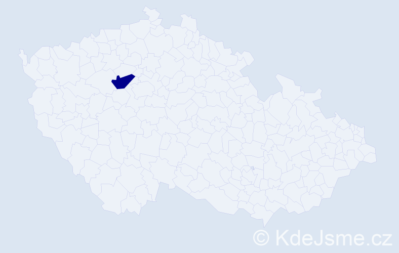 Příjmení: 'Klimova', počet výskytů 1 v celé ČR