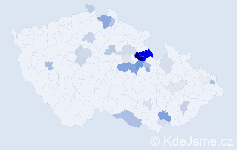 Příjmení: 'Balousová', počet výskytů 77 v celé ČR