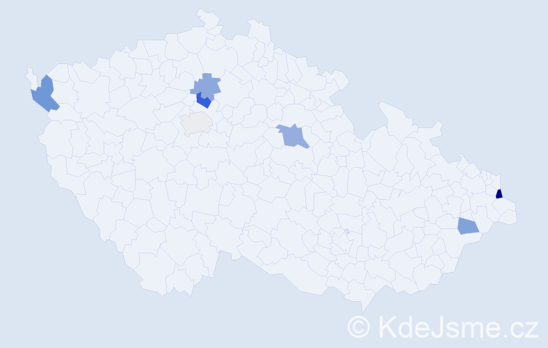 Příjmení: 'Dobsová', počet výskytů 12 v celé ČR
