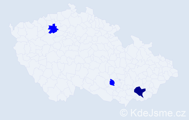 Příjmení: 'Klovaničová', počet výskytů 4 v celé ČR
