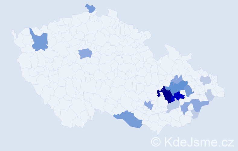 Příjmení: 'Chalánková', počet výskytů 49 v celé ČR