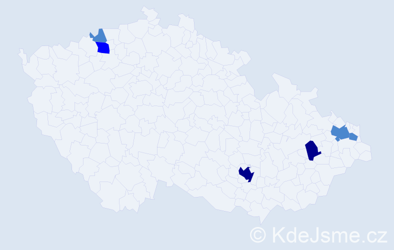 Příjmení: 'Mitraš', počet výskytů 11 v celé ČR