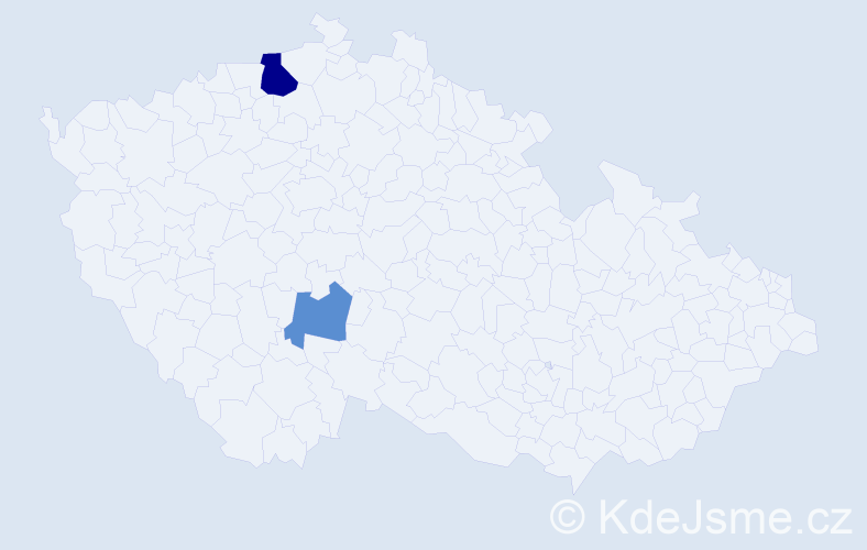 Příjmení: 'Krofingerová', počet výskytů 4 v celé ČR