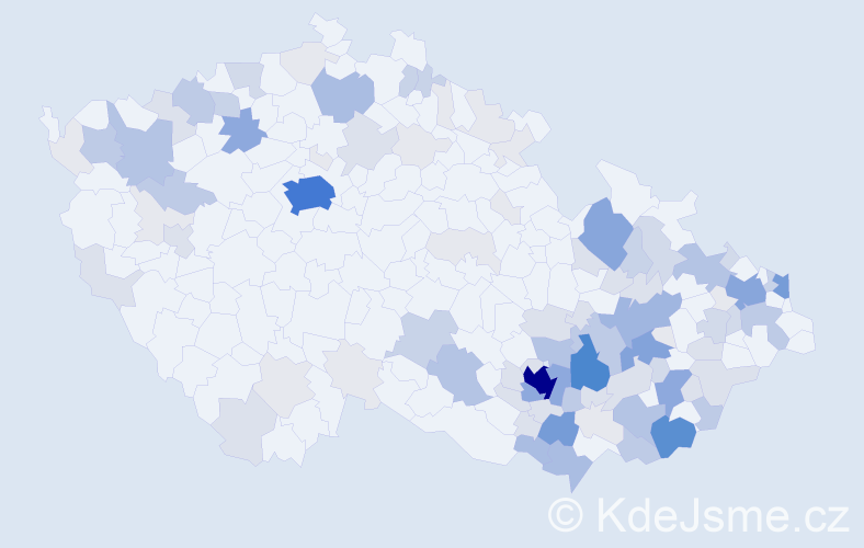 Příjmení: 'Střelec', počet výskytů 407 v celé ČR
