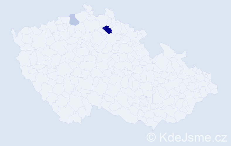 Příjmení: 'Köhl', počet výskytů 4 v celé ČR