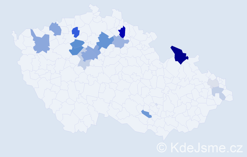 Příjmení: 'Pupová', počet výskytů 49 v celé ČR