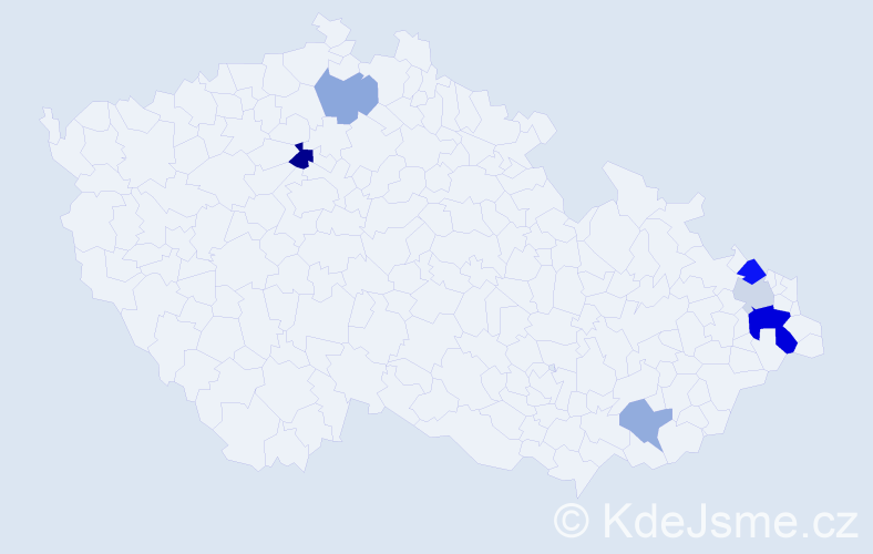 Příjmení: 'Kobělušová', počet výskytů 12 v celé ČR