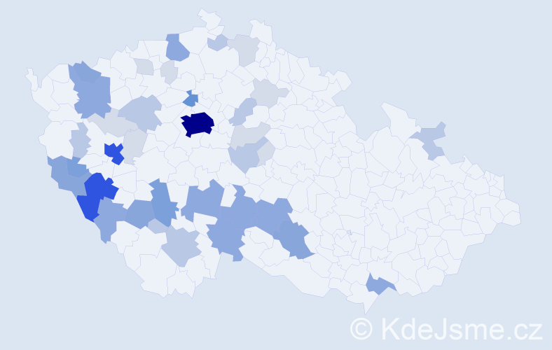 Příjmení: 'Prantl', počet výskytů 121 v celé ČR