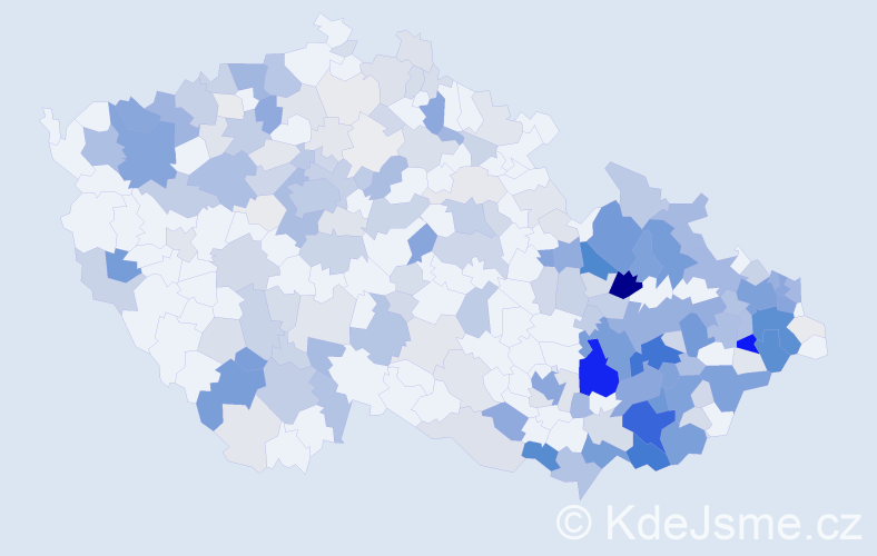 Příjmení: 'Vojtek', počet výskytů 961 v celé ČR