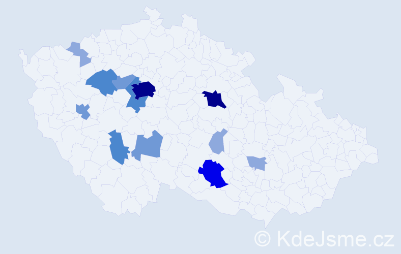 Příjmení: 'Habeš', počet výskytů 35 v celé ČR