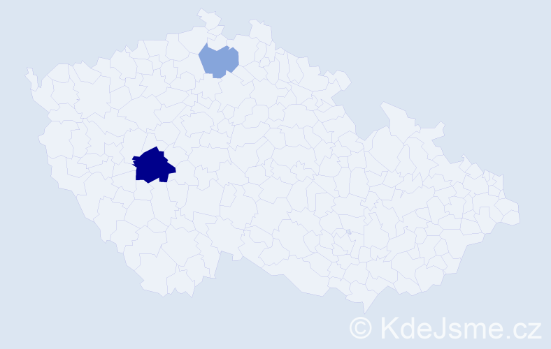 Příjmení: 'Trangoš', počet výskytů 5 v celé ČR
