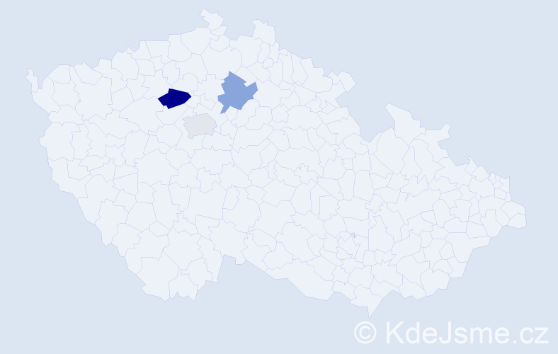 Příjmení: 'Kosjak', počet výskytů 4 v celé ČR