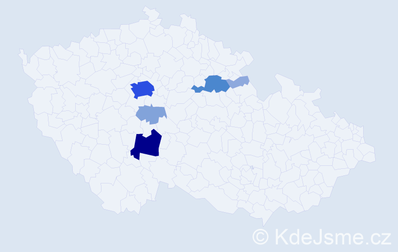 Příjmení: 'Šitler', počet výskytů 20 v celé ČR