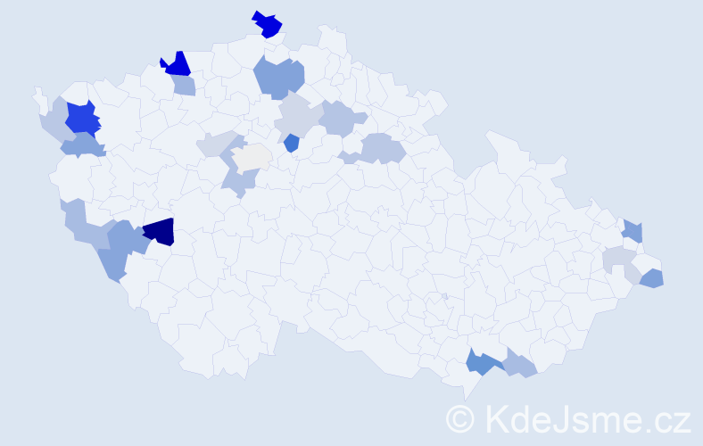 Příjmení: 'Belanec', počet výskytů 53 v celé ČR