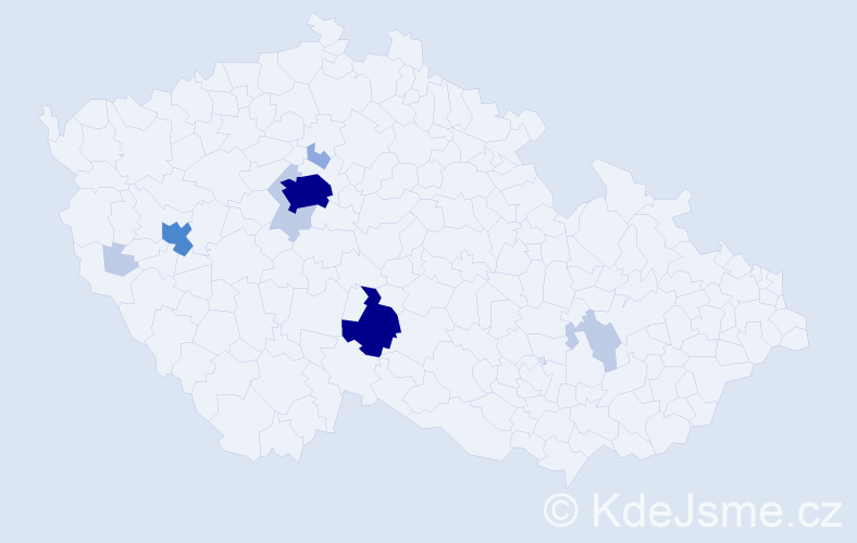 Příjmení: 'Hubatová', počet výskytů 30 v celé ČR