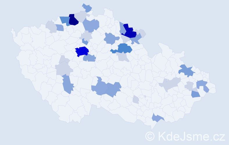 Příjmení: 'Patzelt', počet výskytů 108 v celé ČR