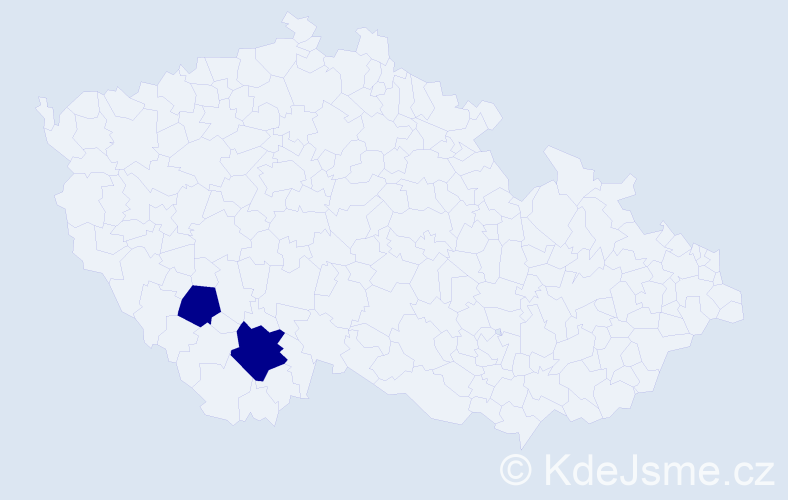Příjmení: 'Vehrle', počet výskytů 2 v celé ČR