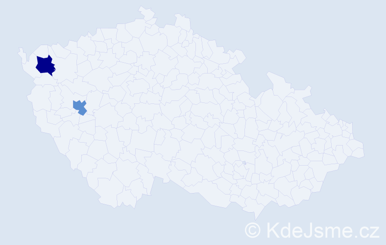 Příjmení: 'Thánová', počet výskytů 7 v celé ČR