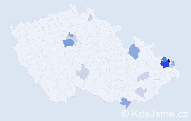 Příjmení: 'Drobík', počet výskytů 50 v celé ČR