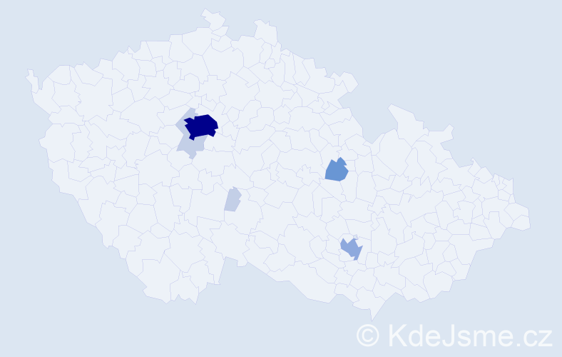 Příjmení: 'Dobr', počet výskytů 19 v celé ČR