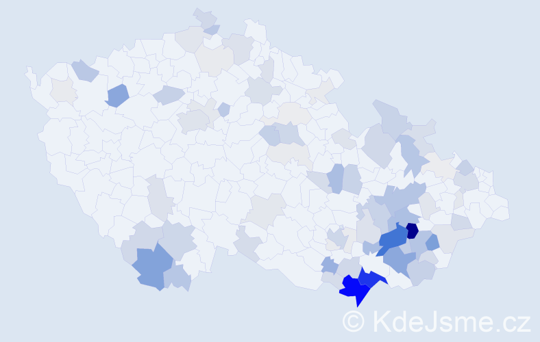 Příjmení: 'Úlehla', počet výskytů 342 v celé ČR