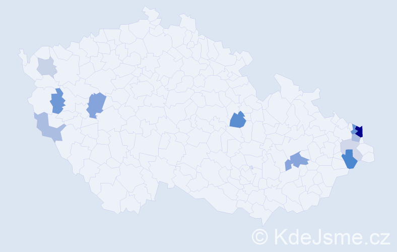 Příjmení: 'Sieder', počet výskytů 30 v celé ČR