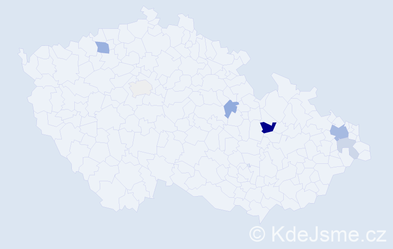 Příjmení: 'Kocembová', počet výskytů 13 v celé ČR