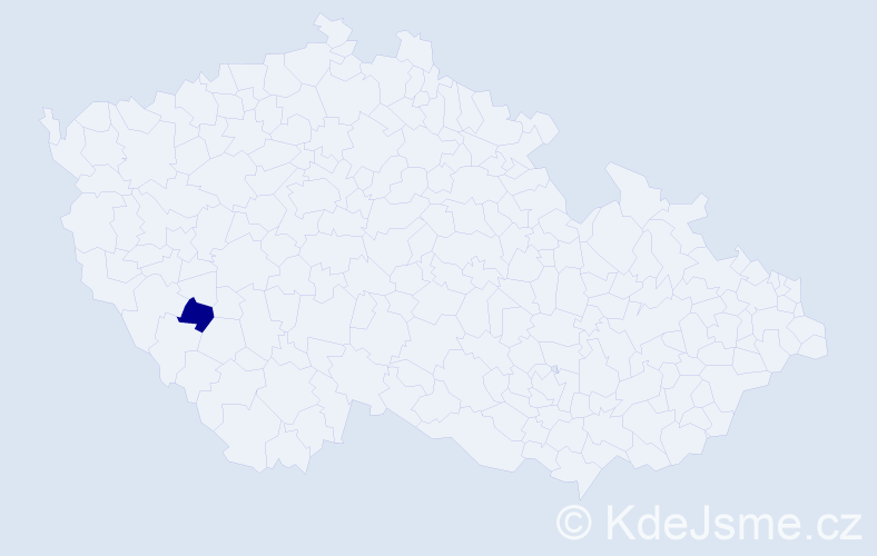 Příjmení: 'Tanos', počet výskytů 1 v celé ČR