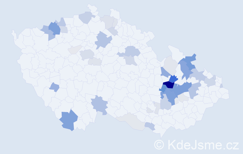 Příjmení: 'Pečová', počet výskytů 143 v celé ČR
