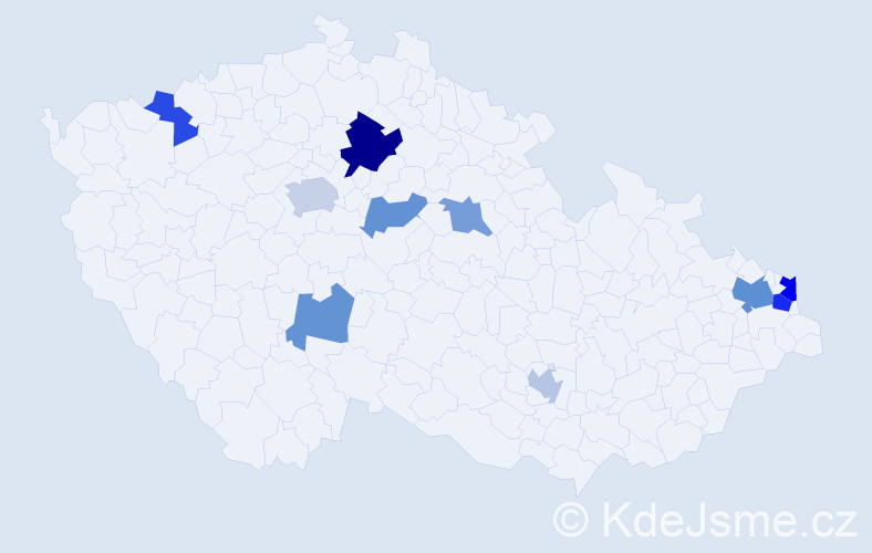 Příjmení: 'Platko', počet výskytů 17 v celé ČR