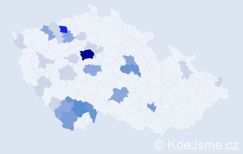 Příjmení: 'Fleischmanová', počet výskytů 84 v celé ČR