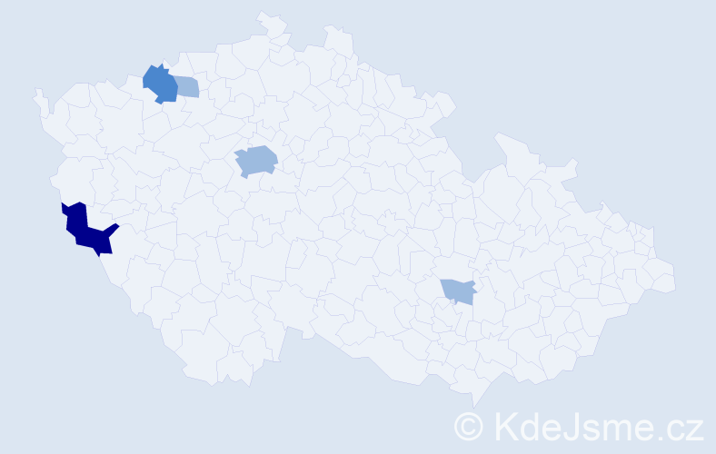 Příjmení: 'Tumurbat', počet výskytů 9 v celé ČR